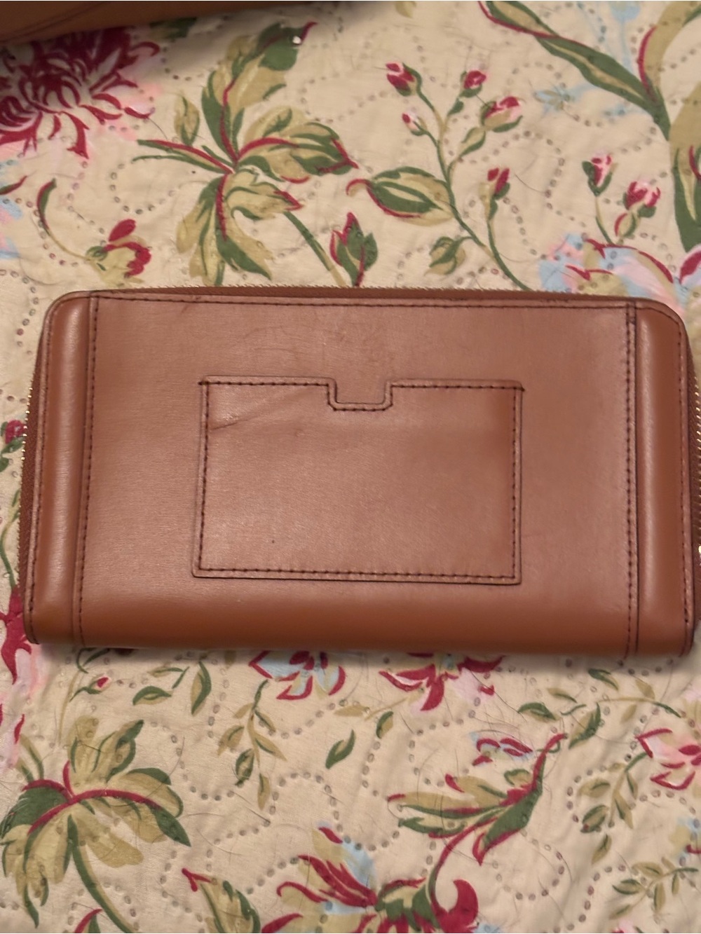 kate spade Cognac Brown Leather Tote with Matching Zip Wallet - Picture 8 of 14